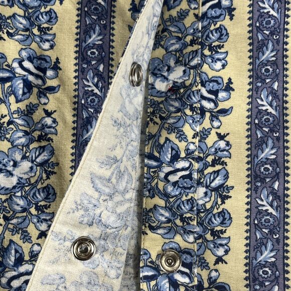 Walls Cowgirl Ranch Wear Women’s Western Snap Shirt Medium Floral Stripe  (flaw) - Picture 10 of 14